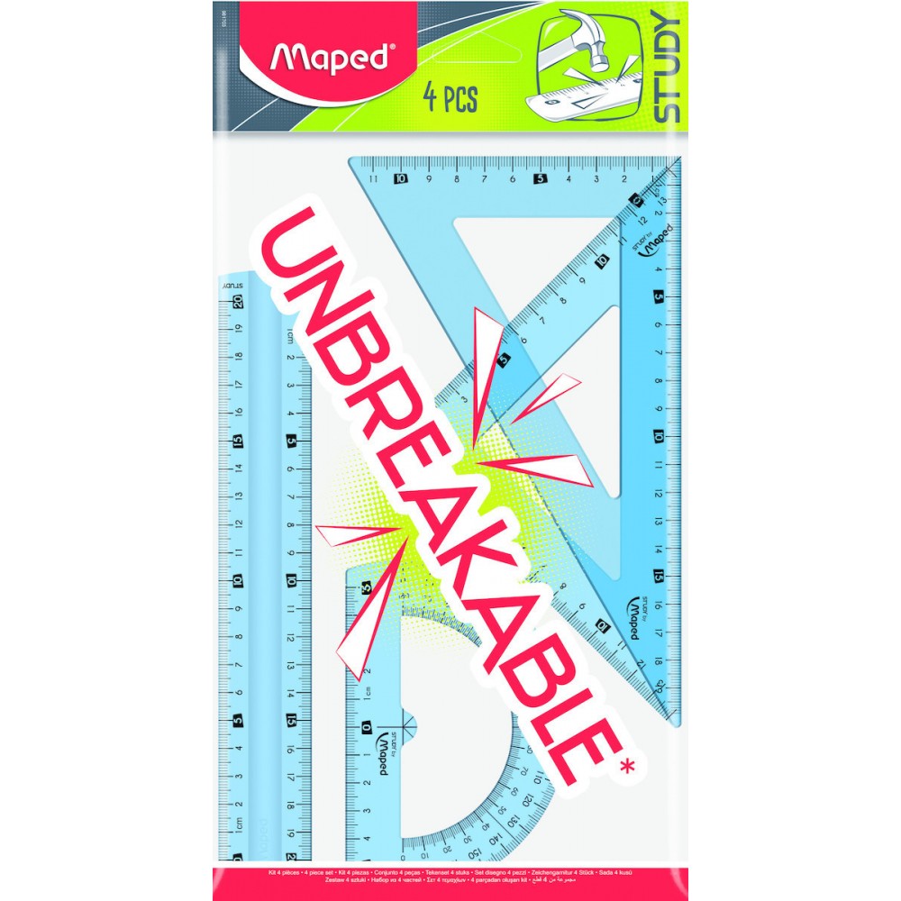 Maped Γεωμετρικό σετ οργάνων Unbreakable 20cm 4τεμάχια Maped Γεωμετρικό σετ οργάνων Unbreakable 20cm 4τεμάχια