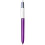 Bic Στυλό Ballpoint με Πολύχρωμο Mελάνι 4 Colours Shine Μωβ Bic Στυλό Ballpoint με Πολύχρωμο Mελάνι 4 Colours Shine Μωβ