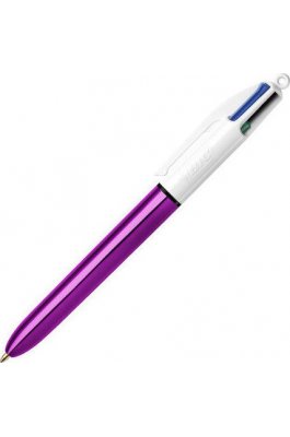 Bic Στυλό Ballpoint με Πολύχρωμο Mελάνι 4 Colours Shine Μωβ