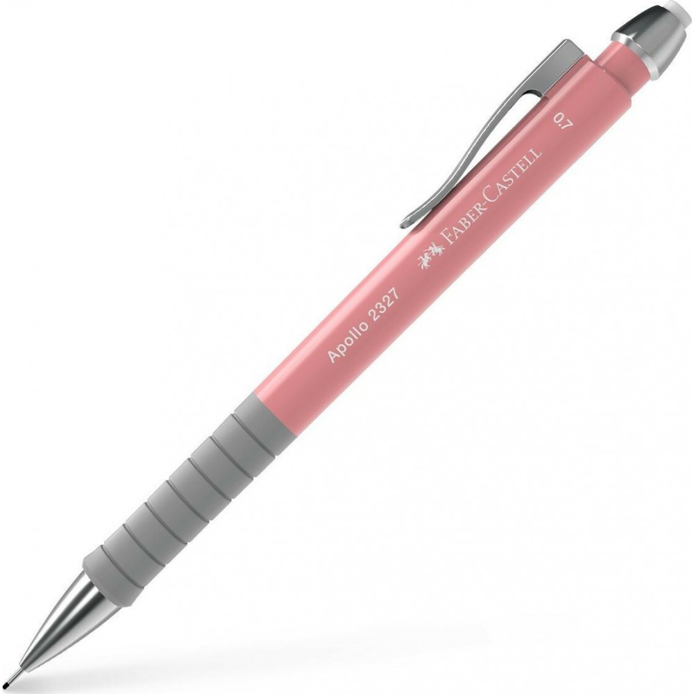 Faber-Castell Apollo Μηχανικό Μολύβι 0.7 mm με Γόμα σε Ροζ Χρώμα Rose (232701) Faber-Castell Apollo Μηχανικό Μολύβι 0.7 mm με Γόμα σε Ροζ Χρώμα Rose (232701)