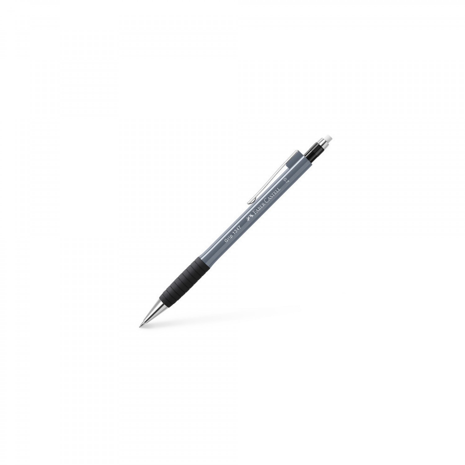 Faber-Castell Grip 1347 Μηχανικό Μολύβι 0.7mm με Γόμα σε Γκρι χρώμα (134789)