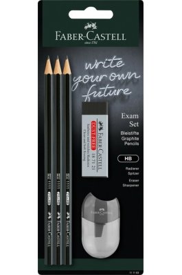 Faber-Castell Grip 2001 Exam Set Σετ Μολύβια HB με Ξύστρα και Γόμα 5τμχ Faber-Castell Grip 2001 Exam Set Σετ Μολύβια HB με Ξύστρα και Γόμα 5τμχ