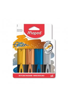 Maped Glitter Μαρκαδόροι Υπογράμμισης Πολύχρωμοι 4τμχ (742000) Maped Glitter Μαρκαδόροι Υπογράμμισης Πολύχρωμοι 4τμχ (742000)