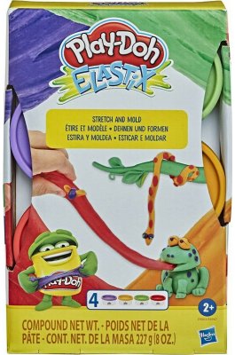 Hasbro Play-Doh 4 Βαζάκια Πλαστελίνης Elastix Stretch & Mold Bold