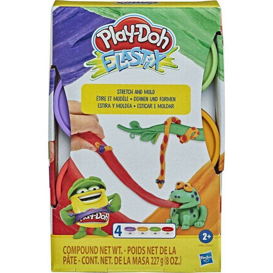 Hasbro Play-Doh 4 Βαζάκια Πλαστελίνης Elastix Stretch & Mold Bold Hasbro Play-Doh 4 Βαζάκια Πλαστελίνης Elastix Stretch & Mold Bold