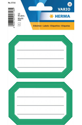 Herma Ετικέτες Τετραδίων Πράσινο 8.2x5.5cm 12 Τεμάχια (5716) Herma Ετικέτες Τετραδίων Πράσινο 8.2x5.5cm 12 Τεμάχια (5716)
