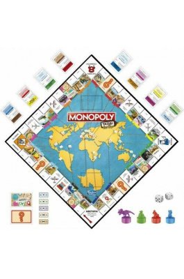 Hasbro Monopoly Επιτραπέζιο Παιχνίδι Travel World Tour Hasbro Monopoly Επιτραπέζιο Παιχνίδι Travel World Tour