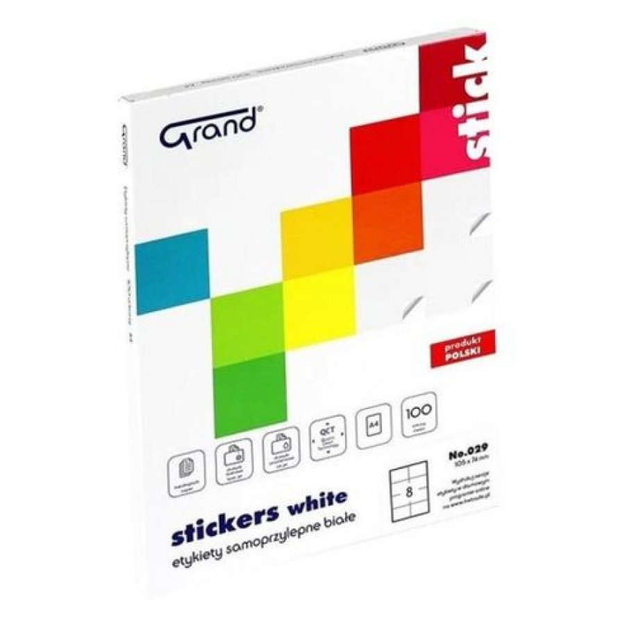 Grand Ετικέτες Εκτυπωτών Α4 8/Φ 105 x 74 mm (1501056) Grand Ετικέτες Εκτυπωτών Α4 8/Φ 105 x 74 mm (1501056)