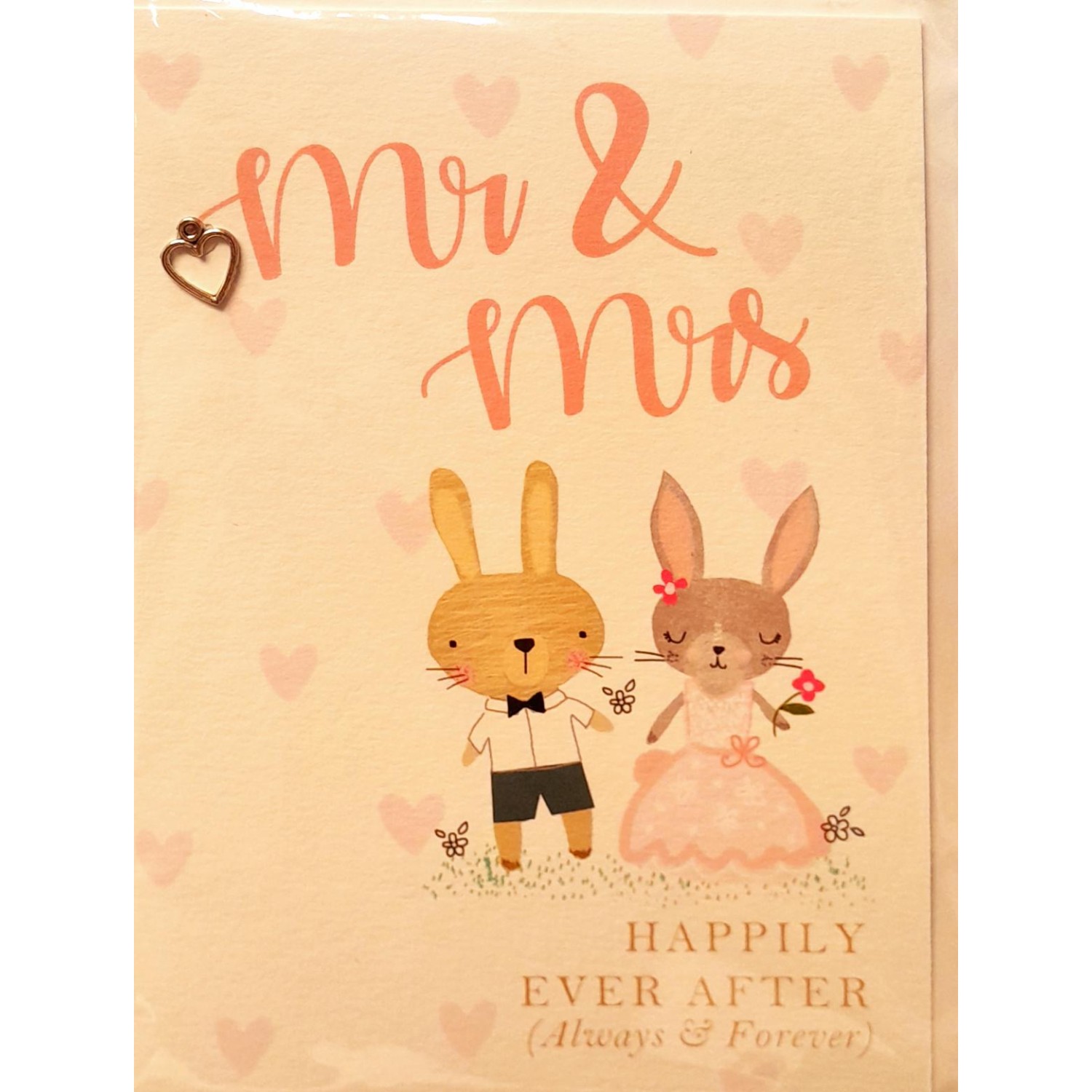 Χειροποίητη Ευχετήρια Κάρτα για Γάμο Happily Ever After 12 x 17 cm (VC7)