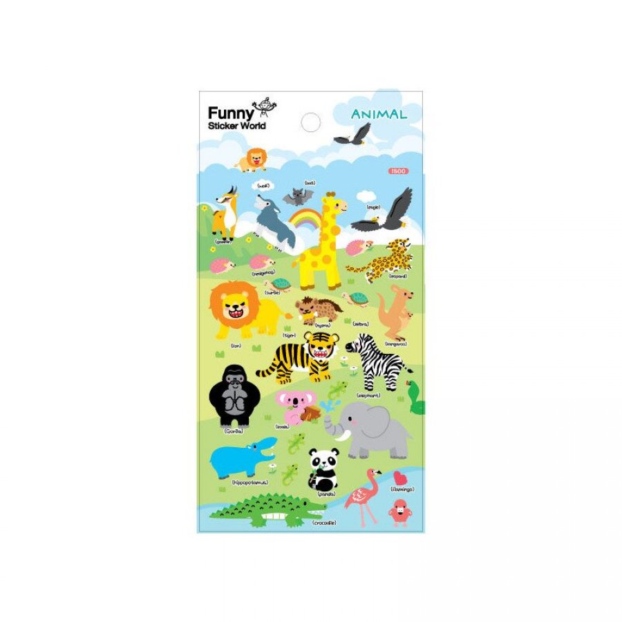 Funny Sticker World Αυτοκόλλητα Ζούγκλα Funny Sticker World Αυτοκόλλητα Ζούγκλα