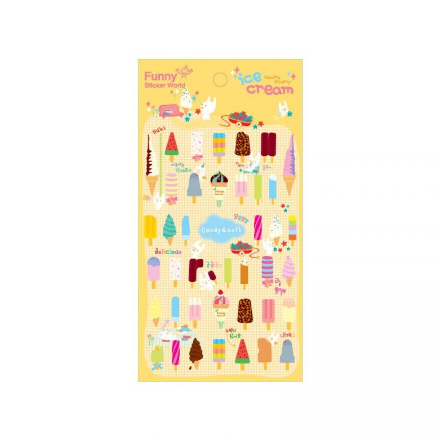 Funny Sticker World Αυτοκόλλητα Παγωτά Funny Sticker World Αυτοκόλλητα Παγωτά