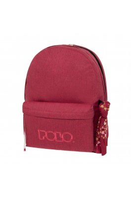 Polo Σακίδιο Original Double Scarf Σχολική Τσάντα Πλάτης 27lt. σε Μπορντώ (9012354200)