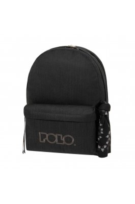 Polo Σακίδιο Original Double Scarf Σχολική Τσάντα Πλάτης 27lt. σε Μαύρο (9012352002)