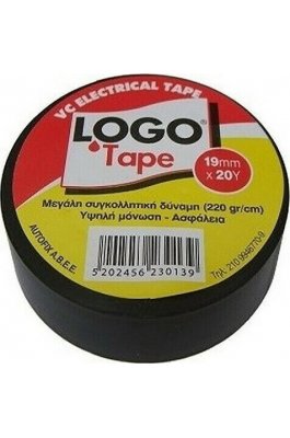 Logo Μονωτική Ταινία PVC Black 19mm x 20m Logo Μονωτική Ταινία PVC Black 19mm x 20m