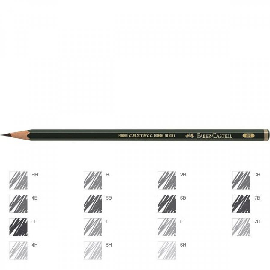 Faber-Castell 9000 Μολύβι 6B Πράσινο Faber-Castell 9000 Μολύβι 6B Πράσινο