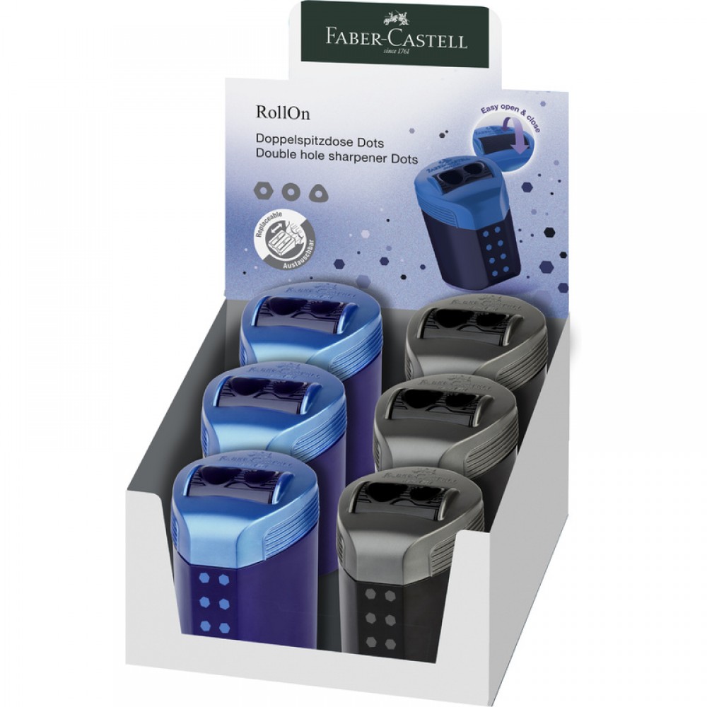 Faber Castell Ξύστρα Βαρελάκι Διπλή Roll-On Μεταλλικό Χρώμα (183910) Faber Castell Ξύστρα Βαρελάκι Διπλή Roll-On Μεταλλικό Χρώμα (183910)