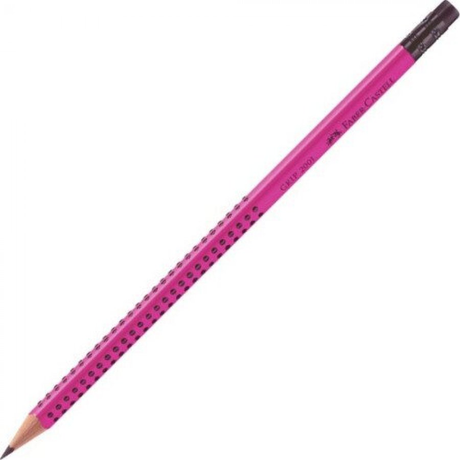 Faber-Castell Grip 2001 Μολύβι με Γόμα Ματζέντα Faber-Castell Grip 2001 Μολύβι με Γόμα Ματζέντα