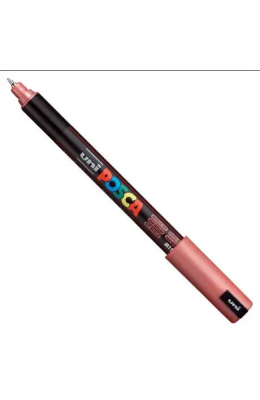 Uni-Ball Posca Μαρκαδόρος Σχεδίου 0.7mm Κόκκινο Μεταλλικό (PC1MR)
