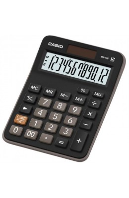Casio Αριθμομηχανή 12 Ψηφίων σε Μαύρο Χρώμα (MX-12B)