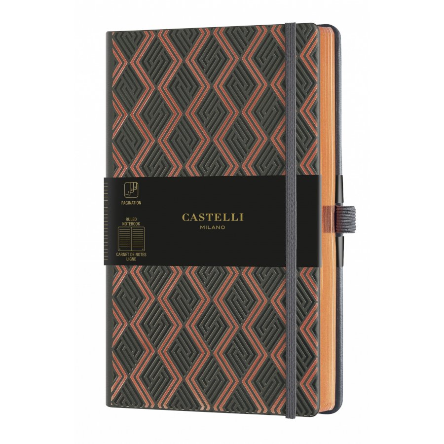 Theofylaktos Σημειωματάριο Castelli Ριγέ Greek Copper 13 x 21 (QC6QT492) Theofylaktos Σημειωματάριο Castelli Ριγέ Greek Copper 13 x 21 (QC6QT492)