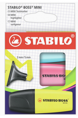 Stabilo Boss Mini Μαρκαδόροι Υπογράμμισης 3τμχ Stabilo Boss Mini Μαρκαδόροι Υπογράμμισης 3τμχ