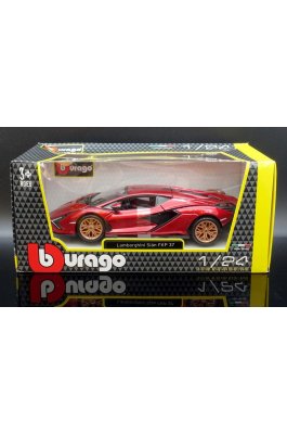 Bburago Lamborghini Sian FKP 37 Mat Κόκκινο 1/24 (21099)