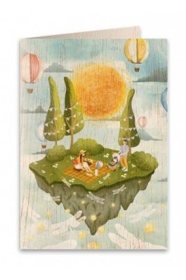 Cozywood Ξύλινη Ευχετήρια Κάρτα: Οικογενειακή Γιορτή (ATV301)