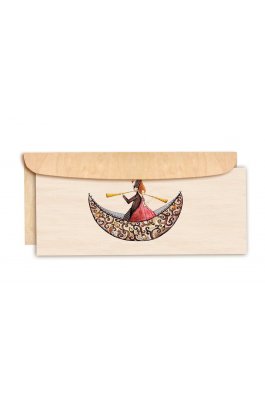 Cozywood Ξύλινη Κάρτα και Ξύλινος Φάκελος: Χαρά για Δύο (DL039)