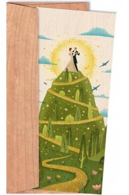 Cozywood Ξύλινη Κάρτα και Ξύλινος Φάκελος: Αγάπη στην Κορυφή (DL302)
