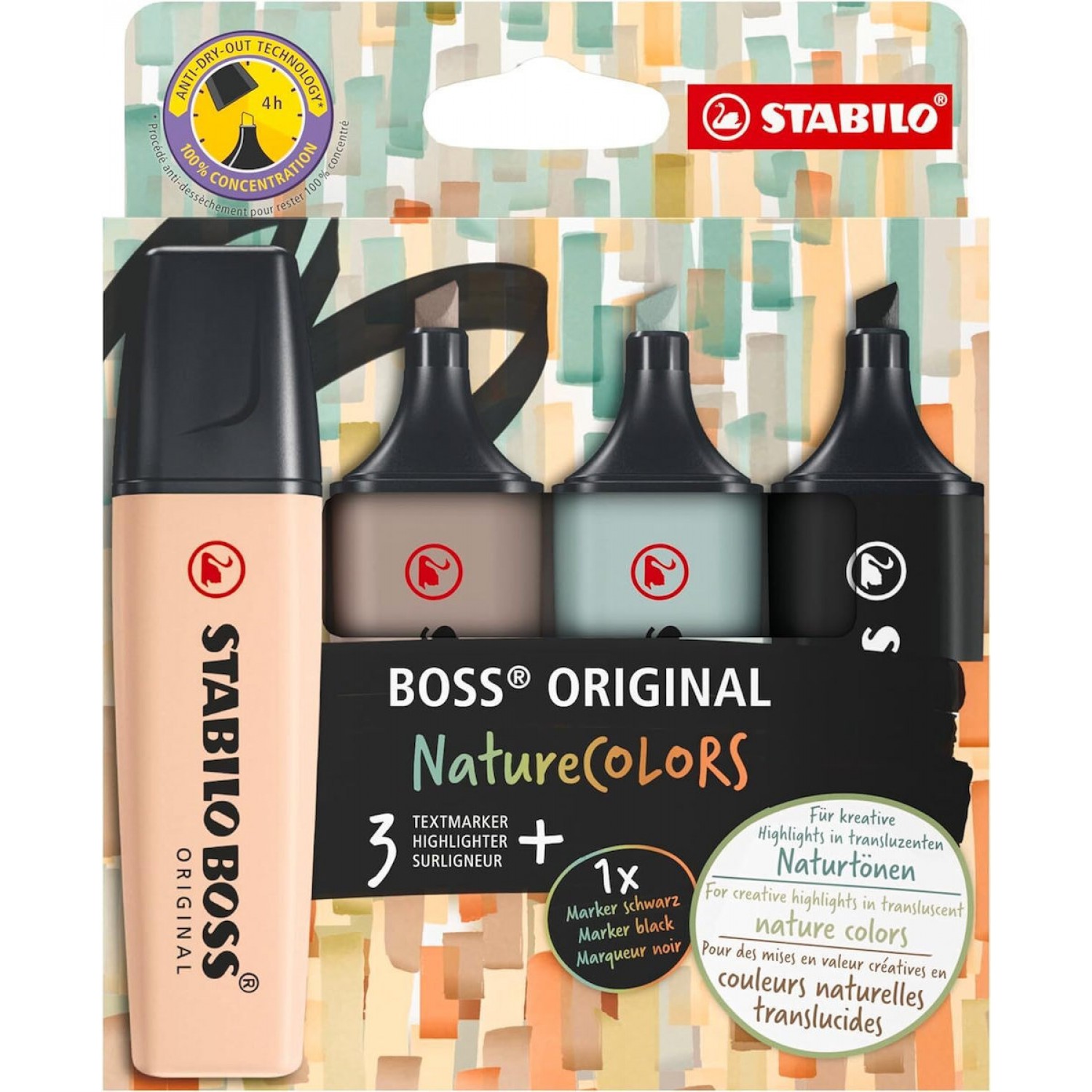 Stabilo Boss Original Nature Colors Μαρκαδόροι Υπογράμμισης 4τμχ (70/4-2-5)