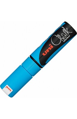 Uni-Ball Chalk Marker Μαρκαδόρος Υγρής Κιμωλίας Γαλάζιο 8.0mm (PWE8K)