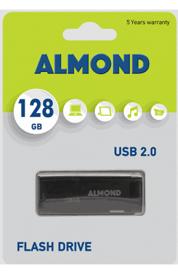 Almond Prime 128GB USB 2.0 Stick Μαύρο (43USB128ESM)