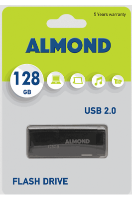 Almond Prime 128GB USB 2.0 Stick Μαύρο (43USB128ESM)