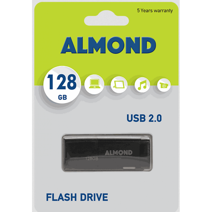 Almond Prime 128GB USB 2.0 Stick Μαύρο (43USB128ESM) Almond Prime 128GB USB 2.0 Stick Μαύρο (43USB128ESM)