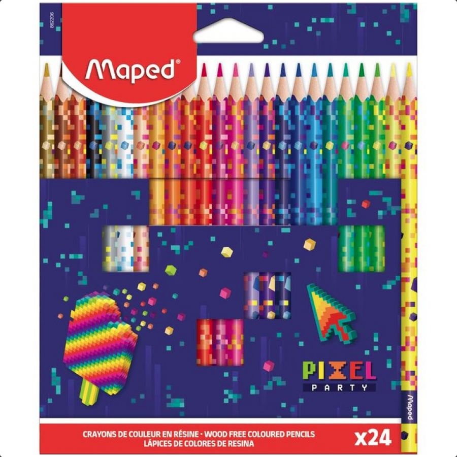 Maped Pixel Party Ξυλομπογιές 24 τμχ (862206)
