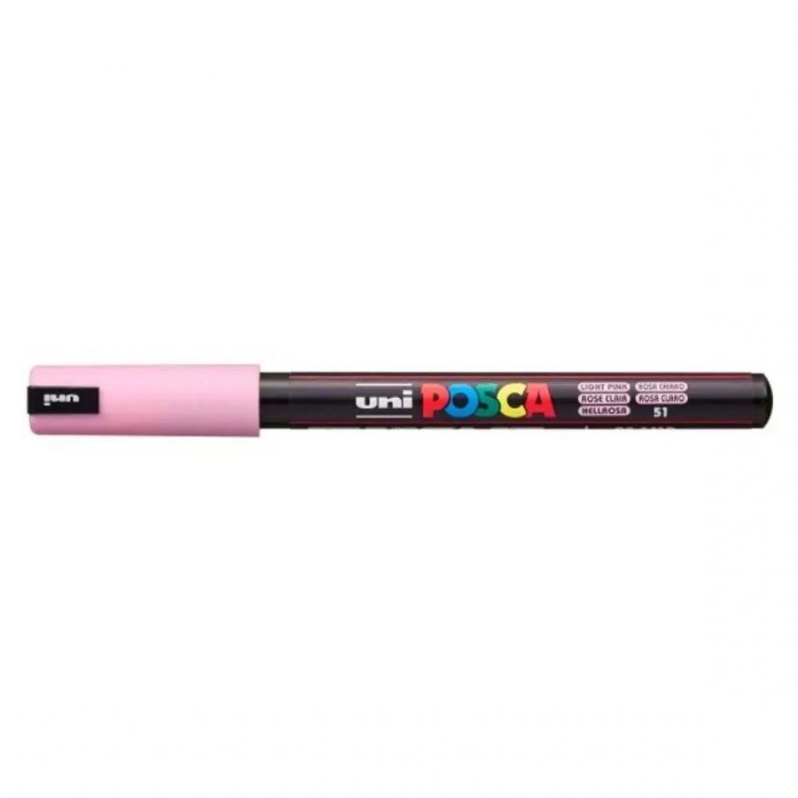 Uni-Ball Posca Μαρκαδόρος Σχεδίου 0.7mm Ανοιχτό Ροζ (PC1MR)