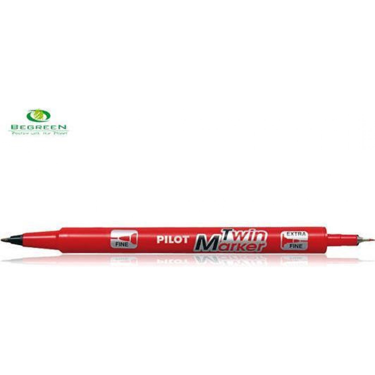Pilot Twin Marker Μαρκαδόρος Ανεξίτηλος 2mm Κόκκινος (SCATMRBG)