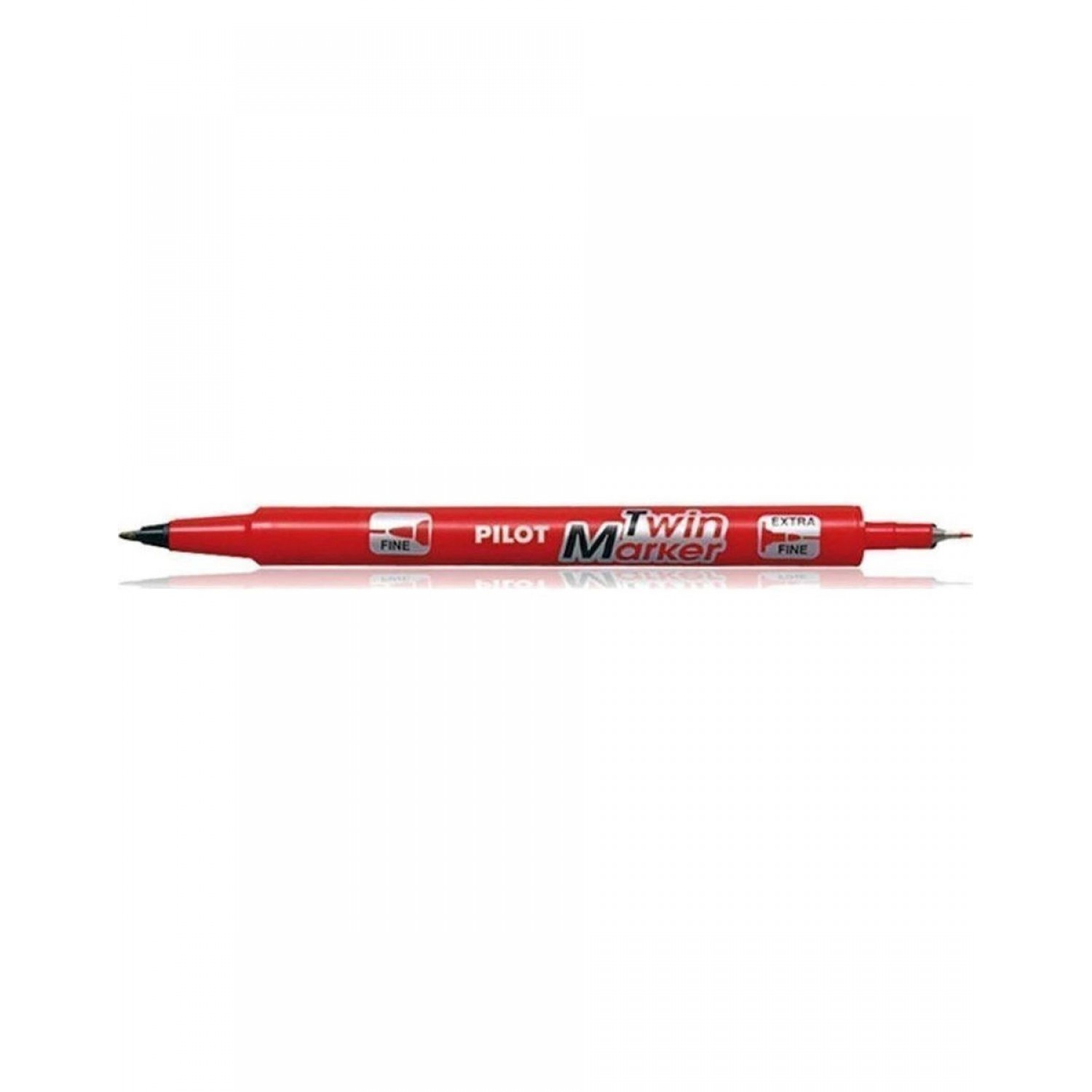 Pilot Twin Marker Μαρκαδόρος Ανεξίτηλος 2mm Κόκκινος (SCATMRBG)
