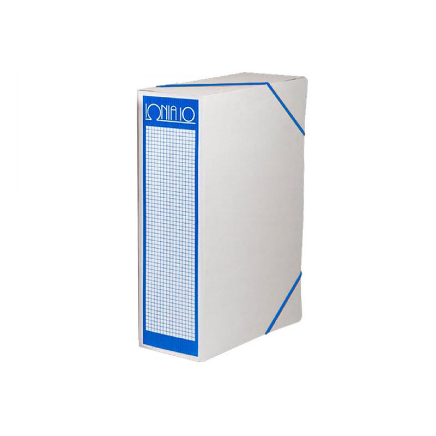 ΙΩΝΙΑ Box Κουτί Αρχειοθέτησης P10 με Λάστιχο 10cm Μπλε 27x35x10cm