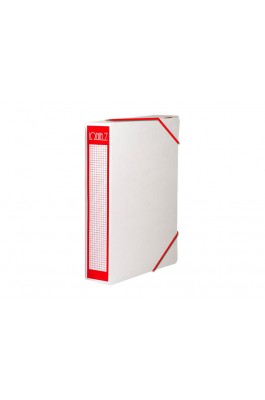 ΙΩΝΙΑ Box Κουτί Αρχειοθέτησης με Λάστιχο 7cm Κόκκινο 27x35x7cm
