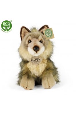 Rappa Λούτρινος Λύκος Καθιστός 20 εκ. Eco-Friendly (222991)