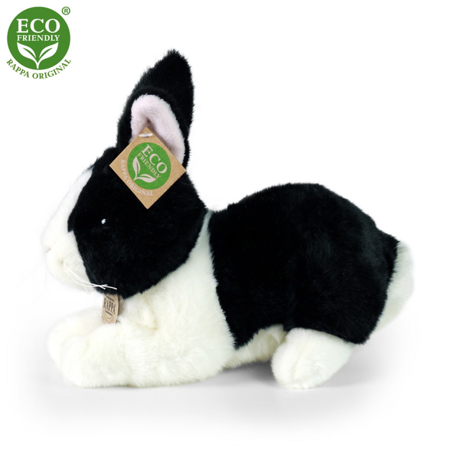 Rappa Λούτρινο Κουνέλι Ασπρόμαυρο 25 εκ. Eco-Friendly (230781)