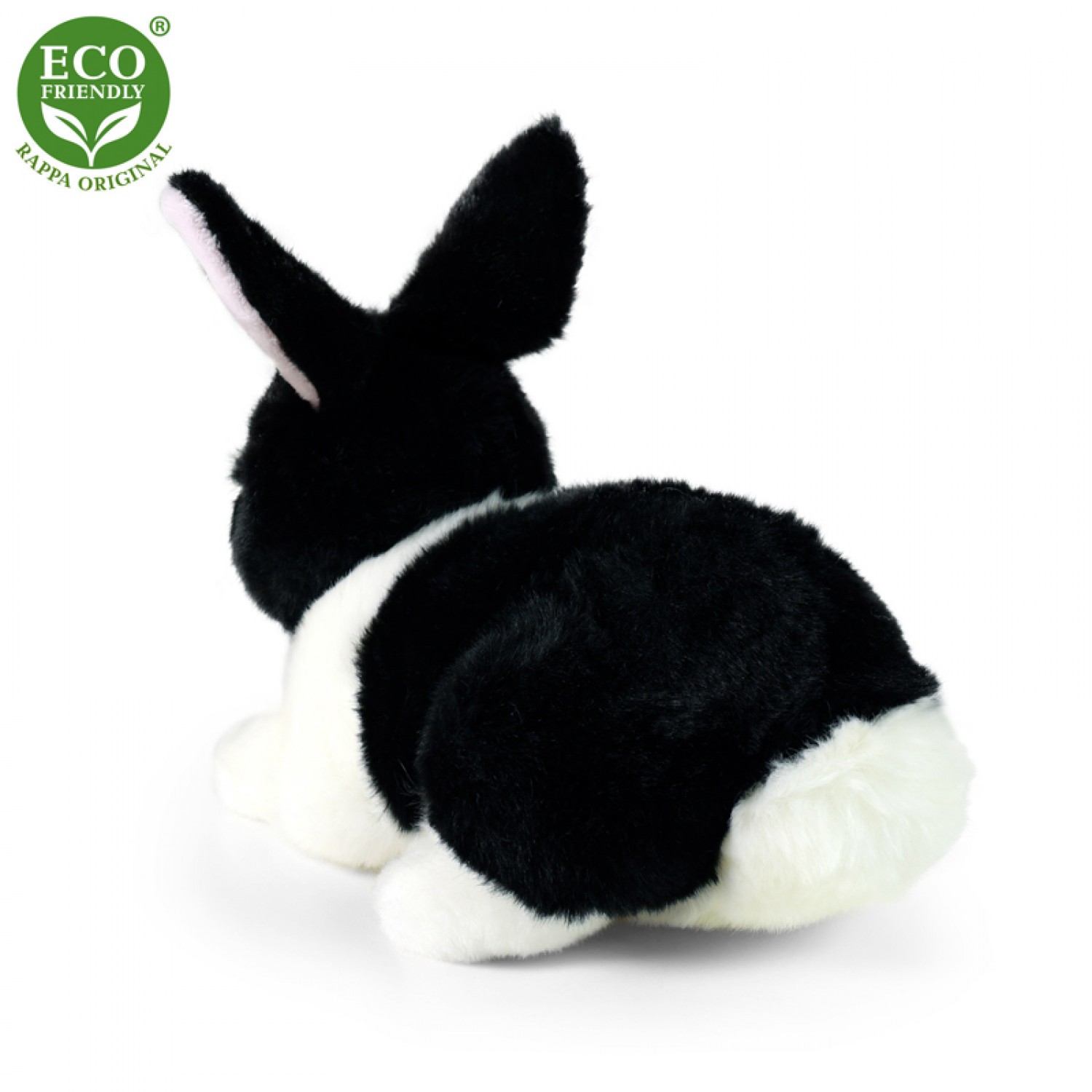 Rappa Λούτρινο Κουνέλι Ασπρόμαυρο 25 εκ. Eco-Friendly (230781)