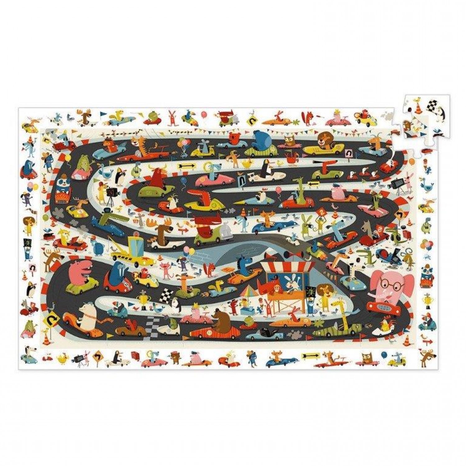 Djeco Παιδικό Puzzle Παρατήρησης Ράλι αυτοκινήτου 54 pcs (DJ07564)