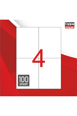 Typotrust 100 Αυτοκόλλητες Ετικέτες Εκτυπωτών Α4 4/Φ Ορθογώνιες 105x148,5mm (TL0411) Typotrust 100 Αυτοκόλλητες Ετικέτες Εκτυπωτών Α4 4/Φ Ορθογώνιες 105x148,5mm (TL0411)