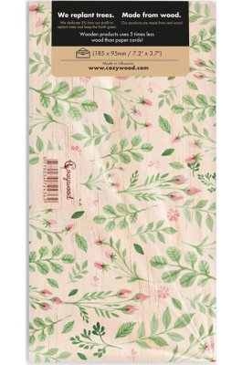 Cozywood Ξύλινος Φάκελος με Καρτάκι: Τροπικές Ευχές (ENVN198)