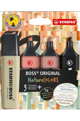 Stabilo Boss Original Nature Colors Μαρκαδόροι Υπογράμμισης 4τμχ (70/4-2-3) Stabilo Boss Original Nature Colors Μαρκαδόροι Υπογράμμισης 4τμχ (70/4-2-3)