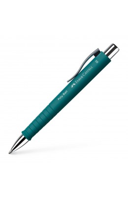 Faber-Castell Στυλό Poly Ballpoint XB Σμαραγδί με Μπλε Μελάνι (241167)