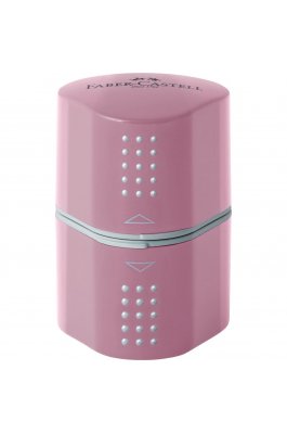 Faber-Castell Grip Roze Shadow Τριπλή Ξύστρα Βαρελάκι (183804)