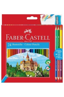 Faber-Castell Σετ Ξυλομπογιές + Ξύστρα 24τμχ (110324)